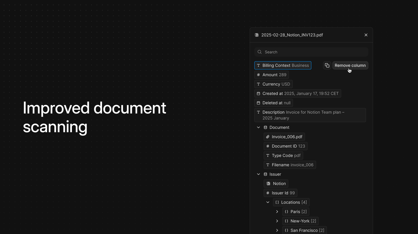Improved document scanning