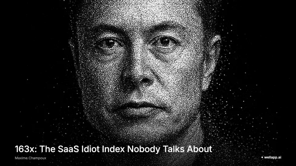 Cover for 163x: The SaaS Idiot Index Nobody Talks About