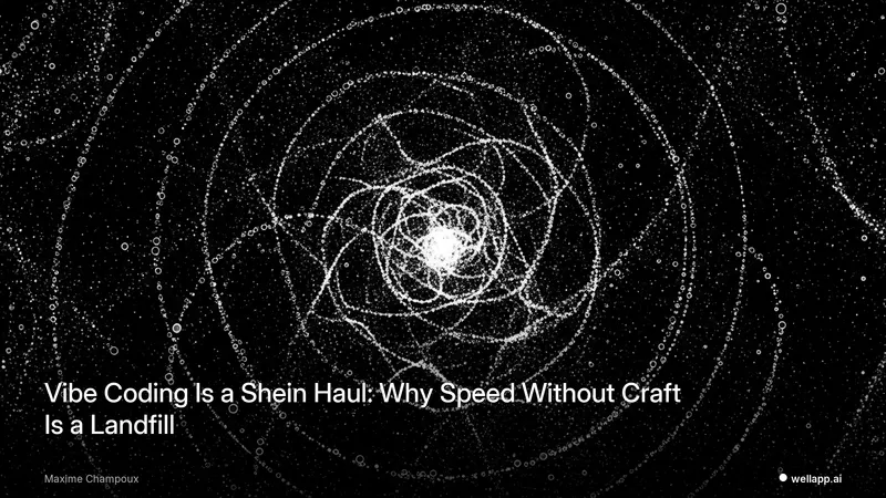 Cover for Vibe Coding Is a Shein Haul: Why Speed Without Craft Is a Landfill