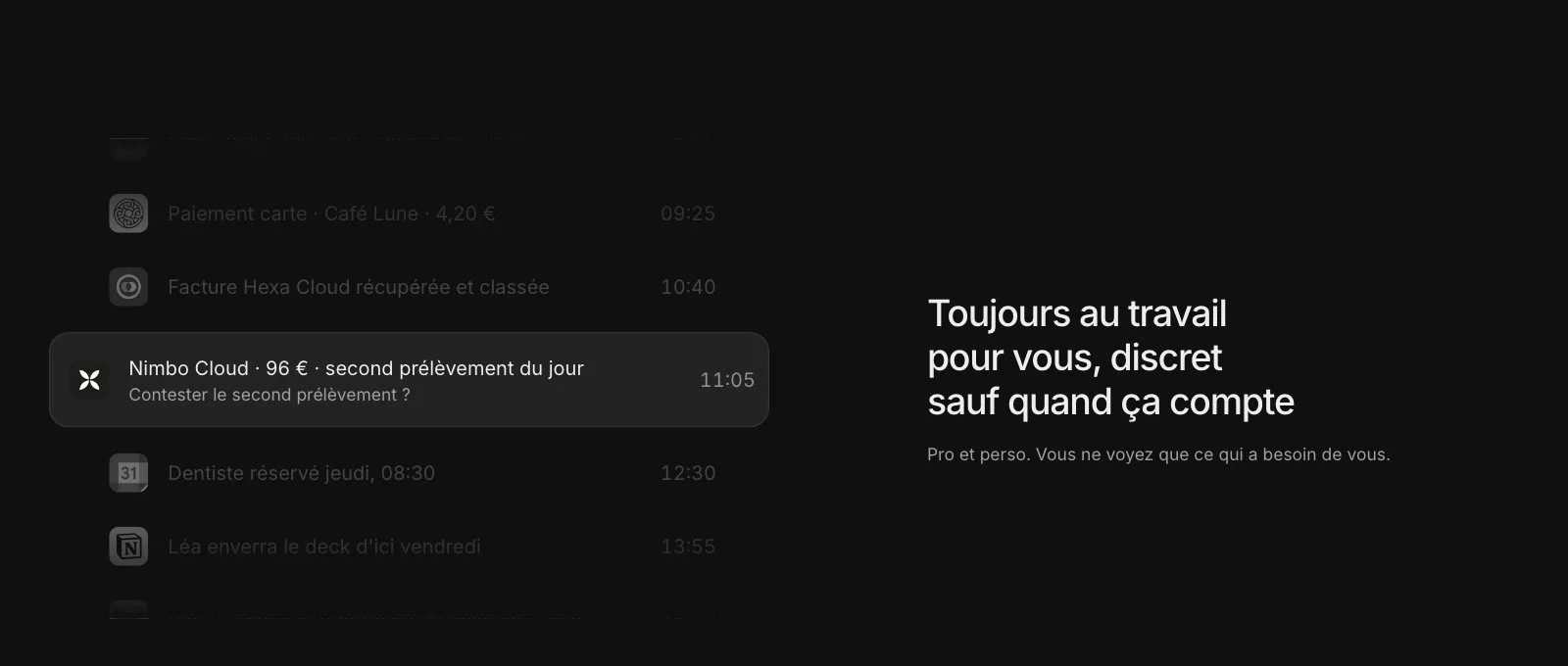 Une journée d'événements où une seule ligne est mise en avant pour le fondateur